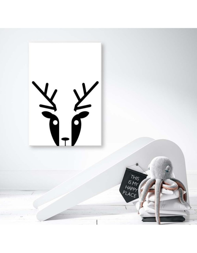 Canvas prints for a child's room print - Contrasting deer | FEEBY
