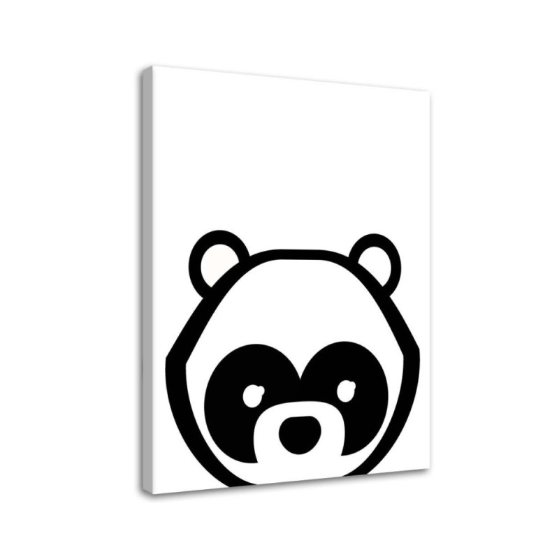 Kids room canvas print - Contrasting panda | FEEBY