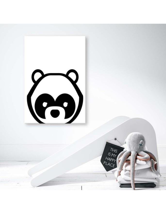Kids room canvas print - Contrasting panda | FEEBY