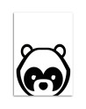 Kids room canvas print - Contrasting panda | FEEBY
