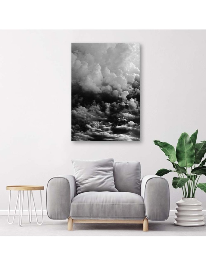 Canvas prints for living room canvas print - Black clouds | FEEBY