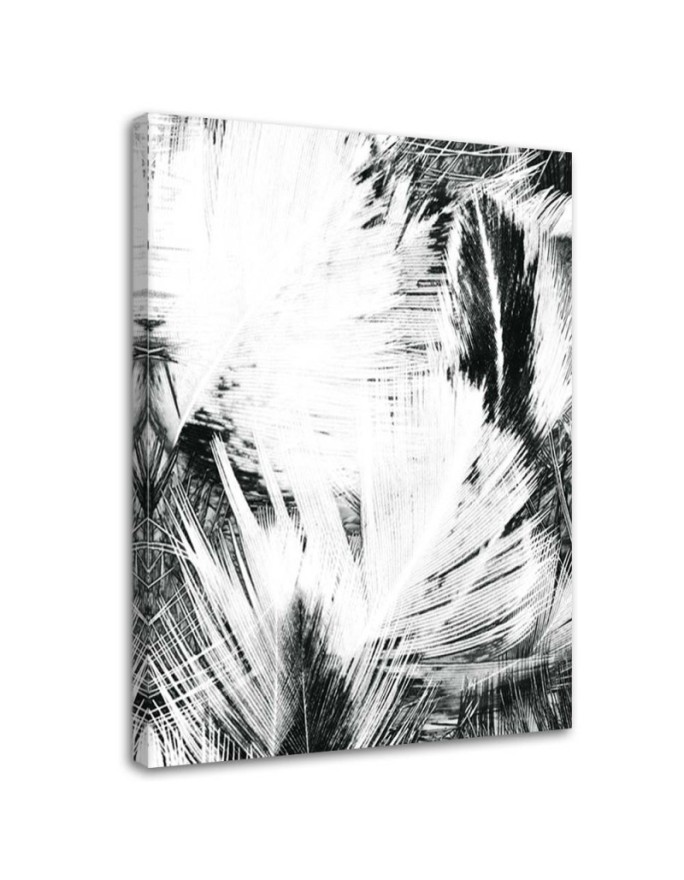 Wall art painting for living room - Black and white abstraction | FEEBY