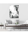 Wall art painting for living room - Black and white abstraction | FEEBY