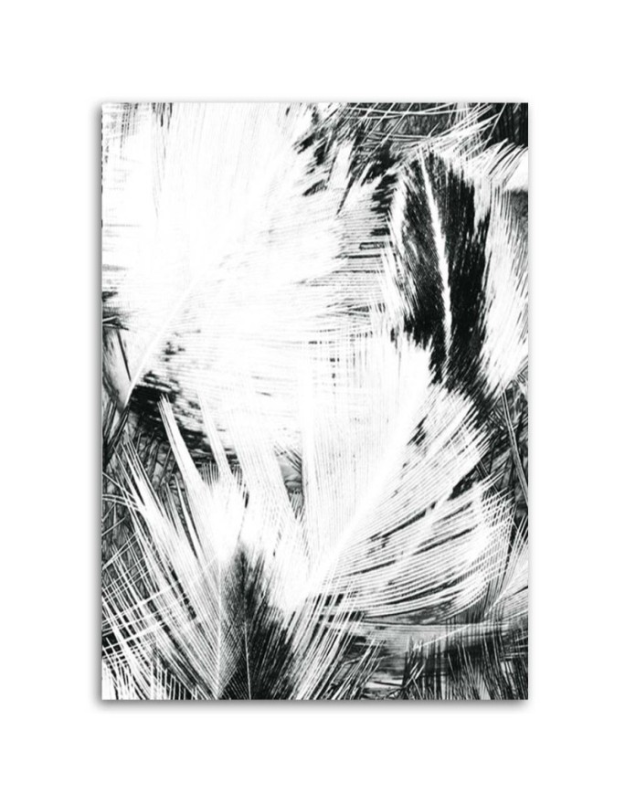 Wall art painting for living room - Black and white abstraction | FEEBY