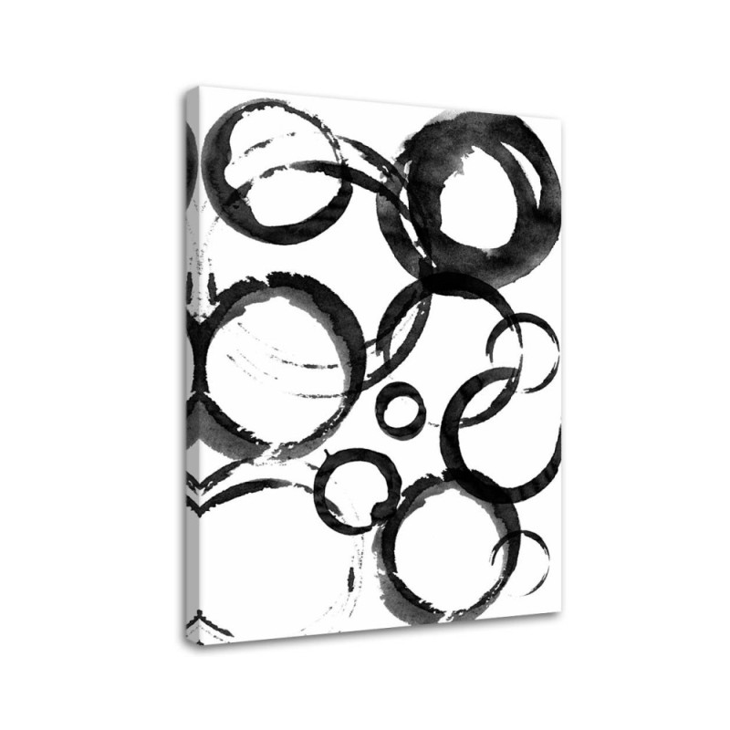 Wall Canvas painting for living room print - Abstract circles | FEEBY