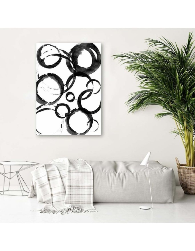 Wall Canvas painting for living room print - Abstract circles | FEEBY
