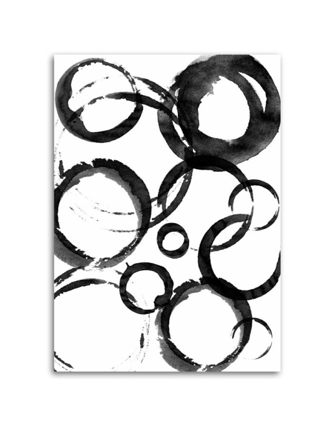 Wall Canvas painting for living room print - Abstract circles | FEEBY