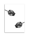 Wrapped Canvas prints wall art - Two grey flowers | FEEBY
