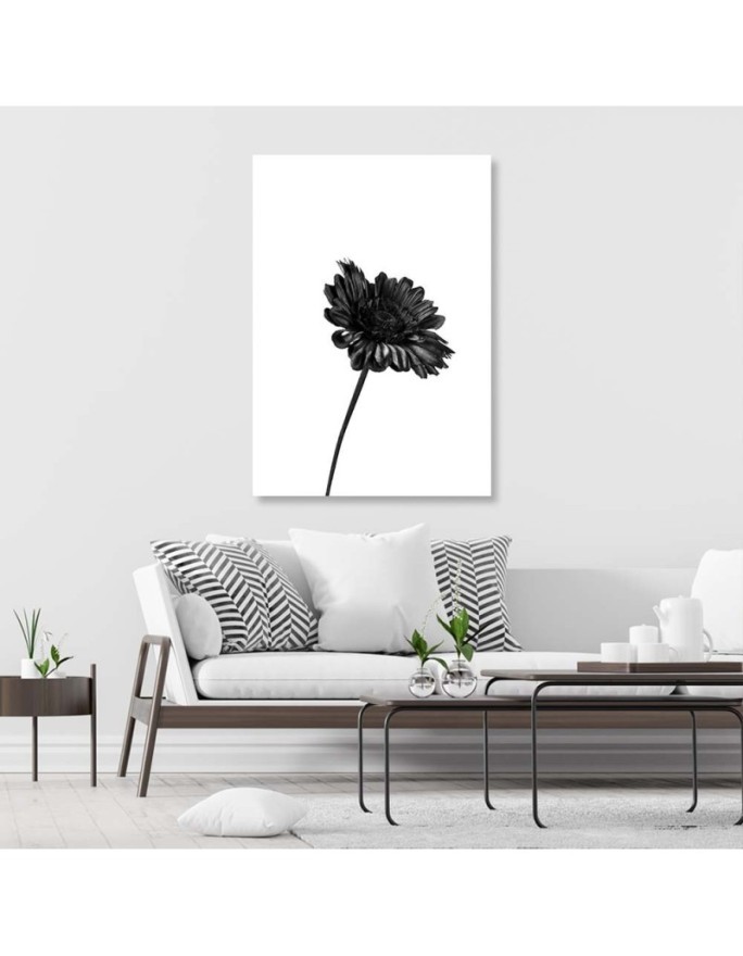 Modern canvas print Canvas prints for bedroom - Black flower | FEEBY