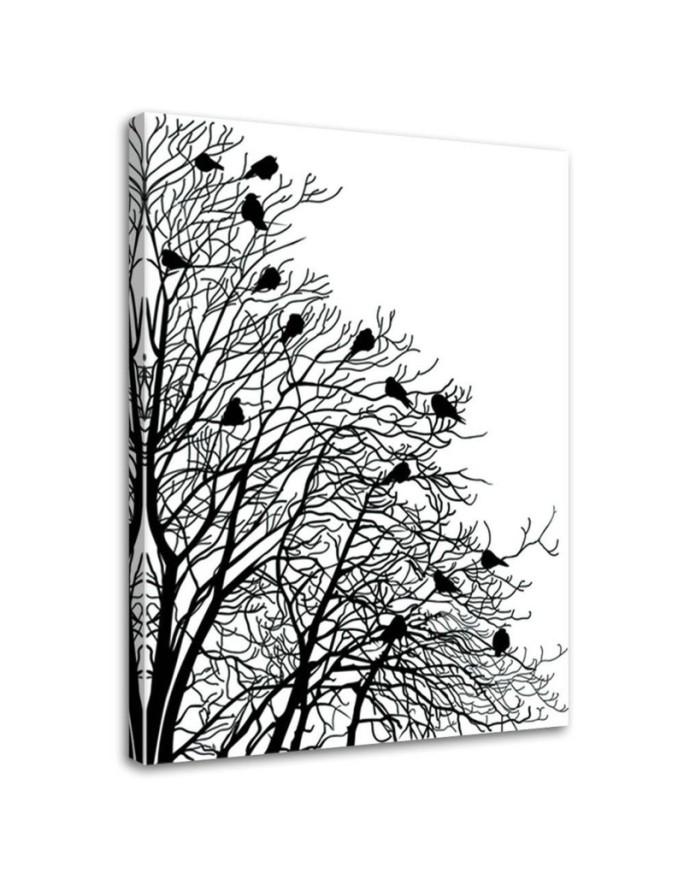 Canvas print Birds on branches