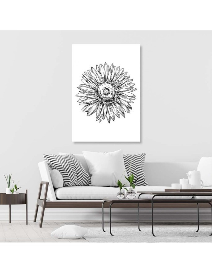 Print Canvas prints for bedroom - Flower sketch | FEEBY