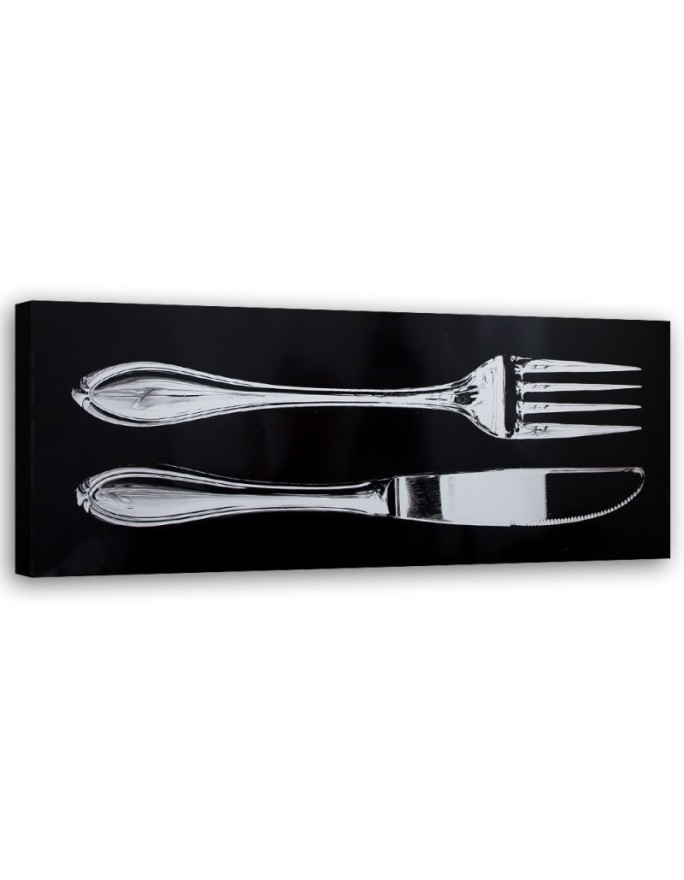 Canvas print Knife and fork