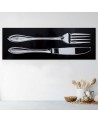 Printed Canvas prints for the kitchen - Knife and fork | FEEBY