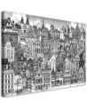 Printed picture for children's room - Black and white city | FEEBY