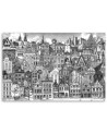 Printed picture for children's room - Black and white city | FEEBY