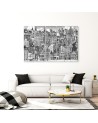 Children's wall picture 5 parts - Merry city | FEEBY