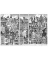Children's wall picture 5 parts - Merry city | FEEBY