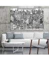 Painting 3-part modern for a child - Merry city | FEEBY