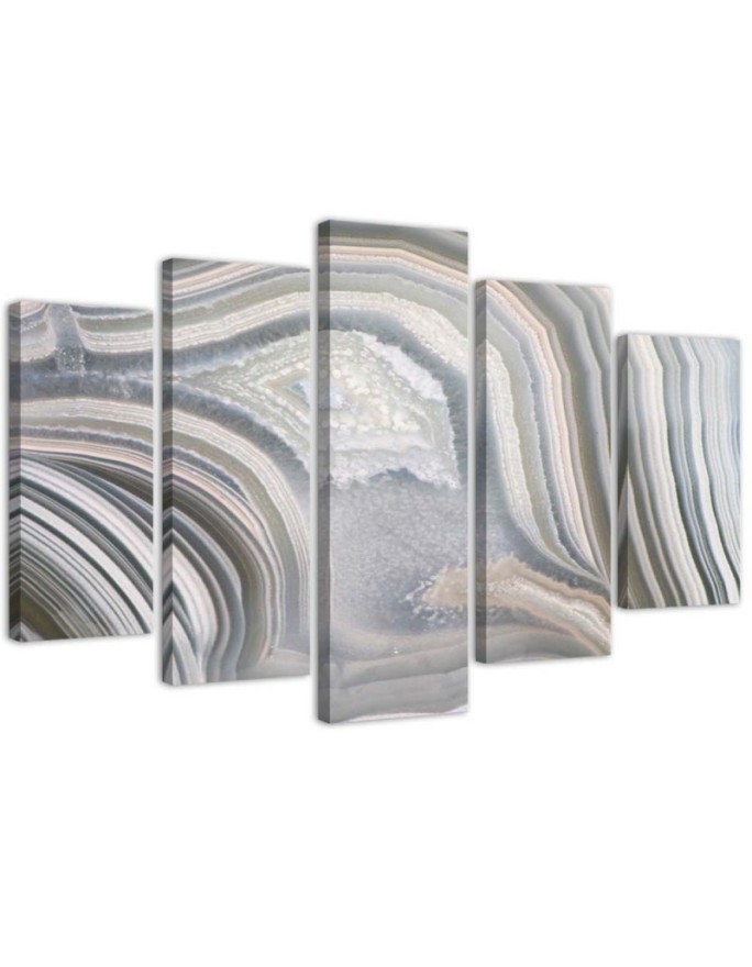 Five-piece canvas print - Dance of greys | FEEBY