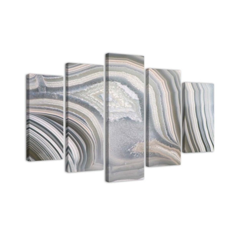 Five-piece canvas print - Dance of greys | FEEBY