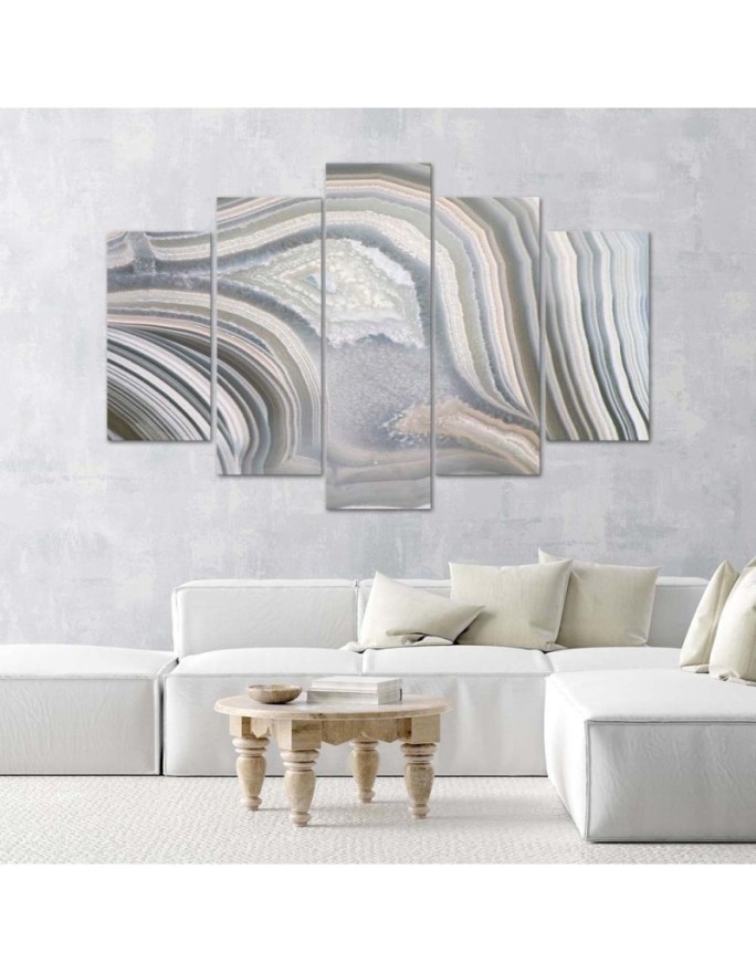 Five-piece canvas print - Dance of greys | FEEBY