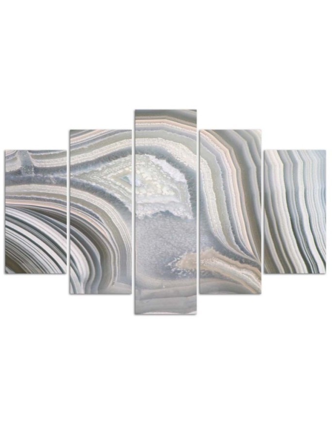 Five-piece canvas print - Dance of greys | FEEBY