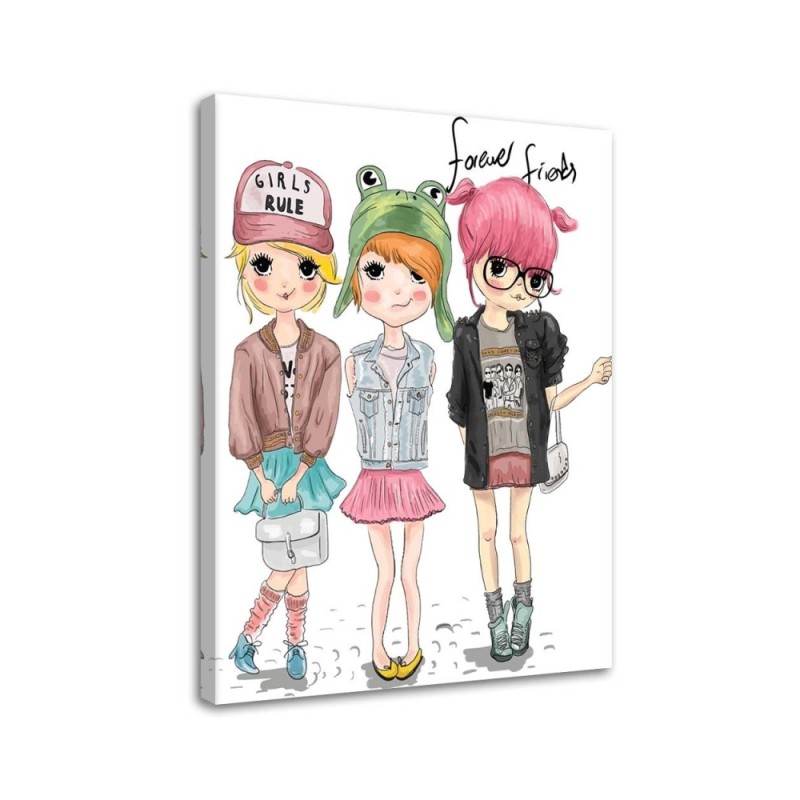 Canvas prints for a teenager's room - Teenage friends | FEEBY