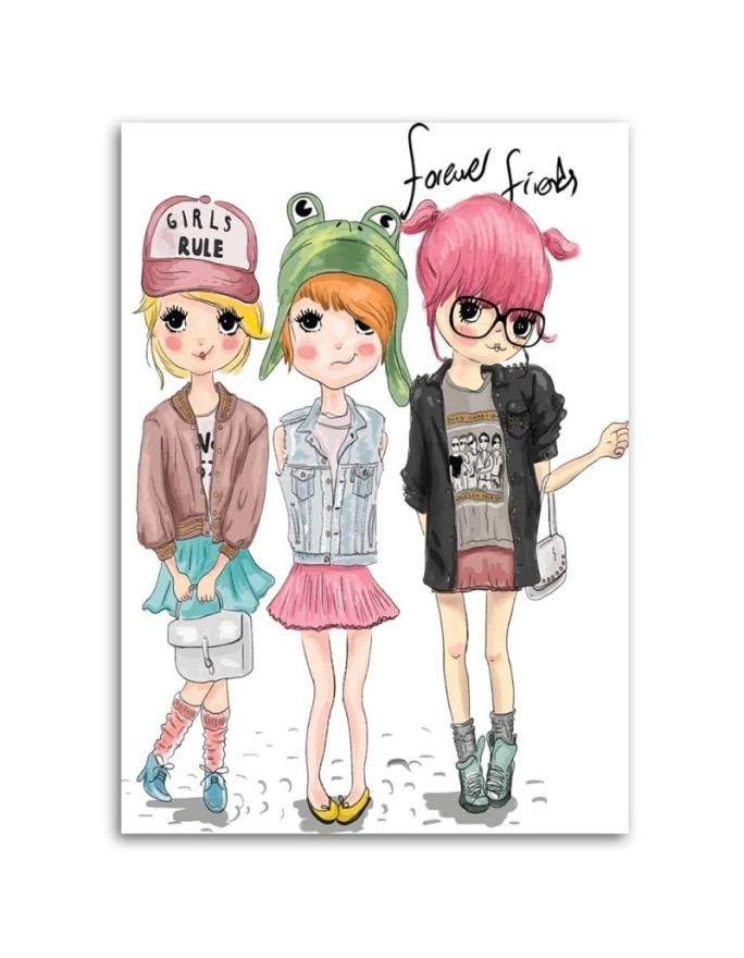 Canvas prints for a teenager's room - Teenage friends | FEEBY