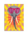 Canvas prints for a teen room - Elephant in glasses | FEEBY