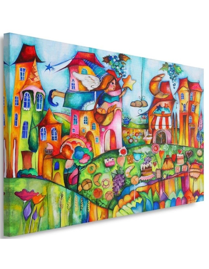 Canvas print Colourful city