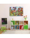 Canvas prints for a child's room - Fairy in a colourful town | FEEBY