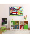 Canvas painting - Red car for a child's room | FEEBY