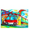 Canvas painting - Red car for a child's room | FEEBY