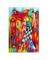 Kids Room wall art Canvas - Colourful town | FEEBY