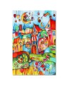 Wall art canvas for a child's wall - Fairy tale town | FEEBY