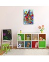 Children's room Canvas prints - Colourful town at night | FEEBY