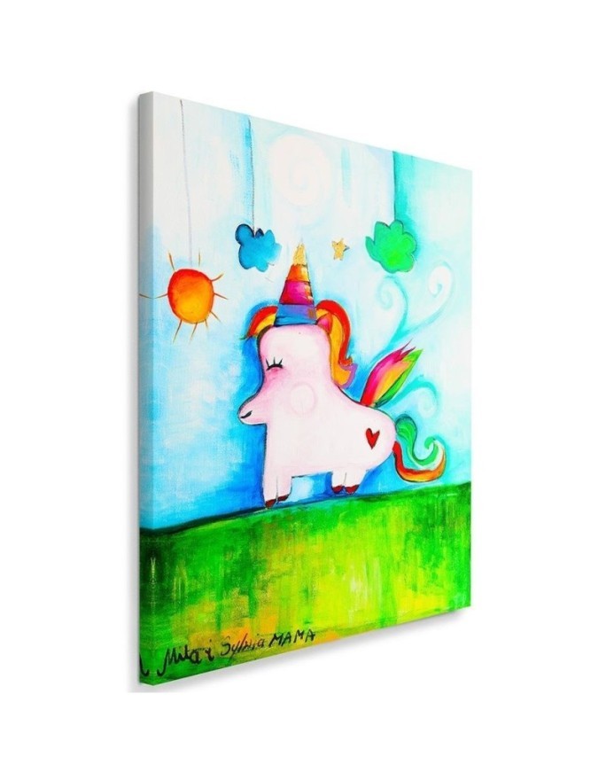 Decorative Wrapped Canvas painting for children's room - Unicorn | FEEBY