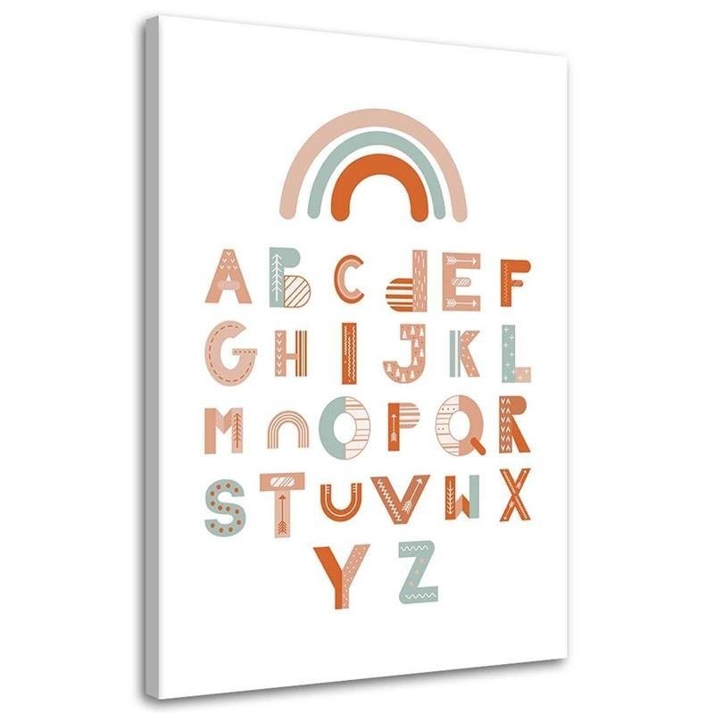 Nursery Art Prints Canvas painting - Alphabet | FEEBY