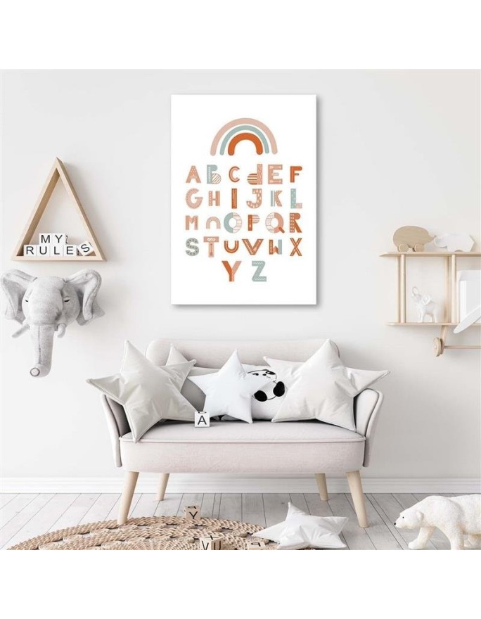 Nursery Art Prints Canvas painting - Alphabet | FEEBY