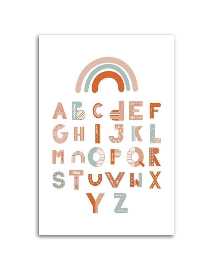 Nursery Art Prints Canvas painting - Alphabet | FEEBY