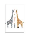 Canvas painting for children's room - Colourful giraffes | FEEBY