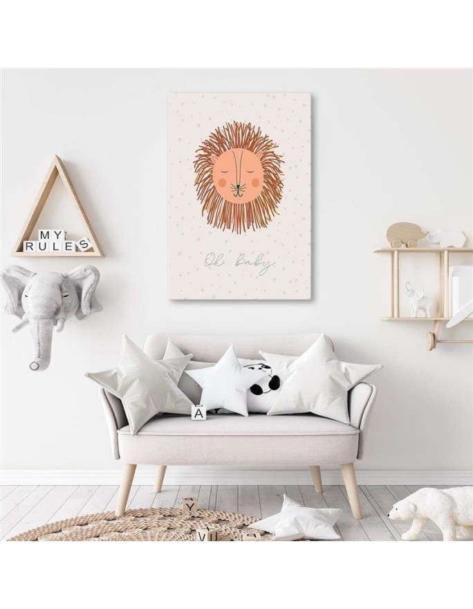 Prints on Canvas for children's room - Enchanted lion | FEEBY
