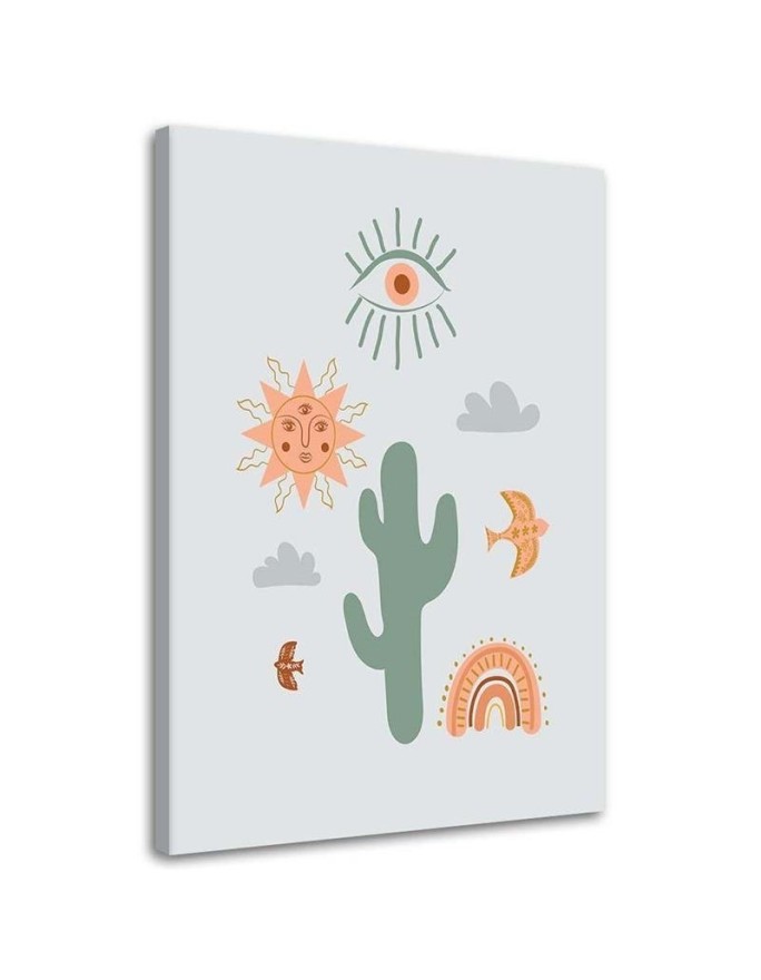Children's Canvas painting for wall - Magical cactus | FEEBY