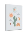 Children's Canvas painting for wall - Magical cactus | FEEBY
