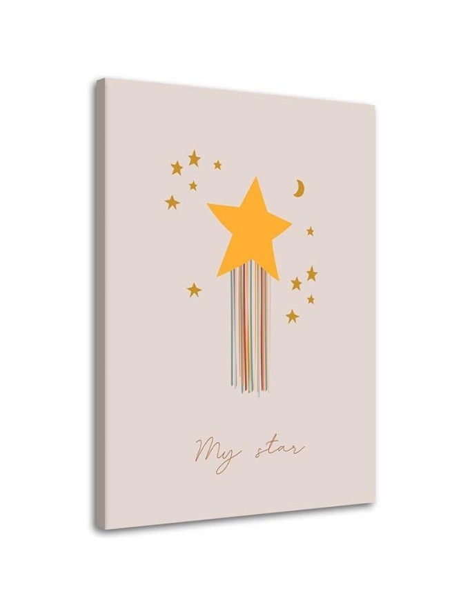 Child's room canvas print - Enchanted star | FEEBY