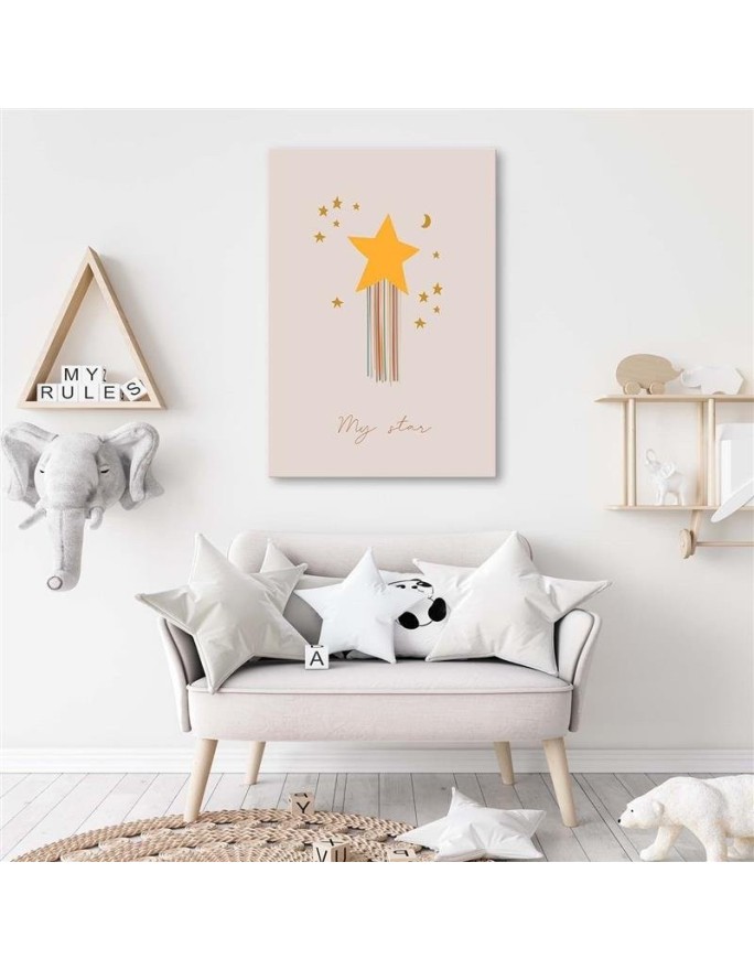 Child's room canvas print - Enchanted star | FEEBY