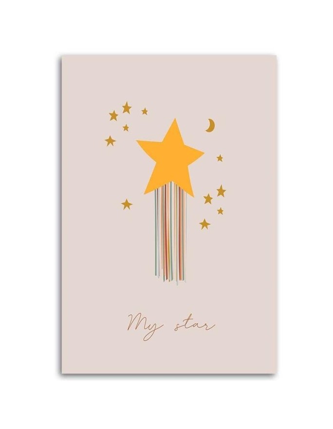 Child's room canvas print - Enchanted star | FEEBY
