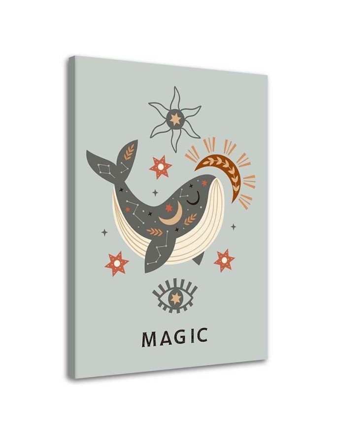 Canvas prints for children's room - Magic whale | FEEBY