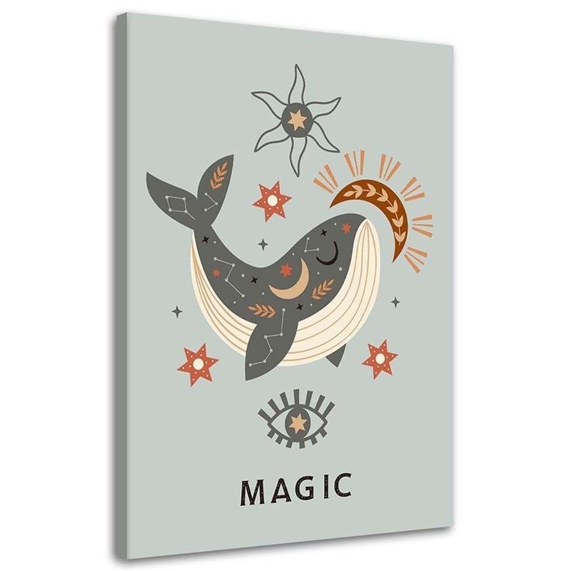 Canvas prints for children's room - Magic whale | FEEBY