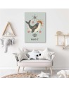 Canvas prints for children's room - Magic whale | FEEBY